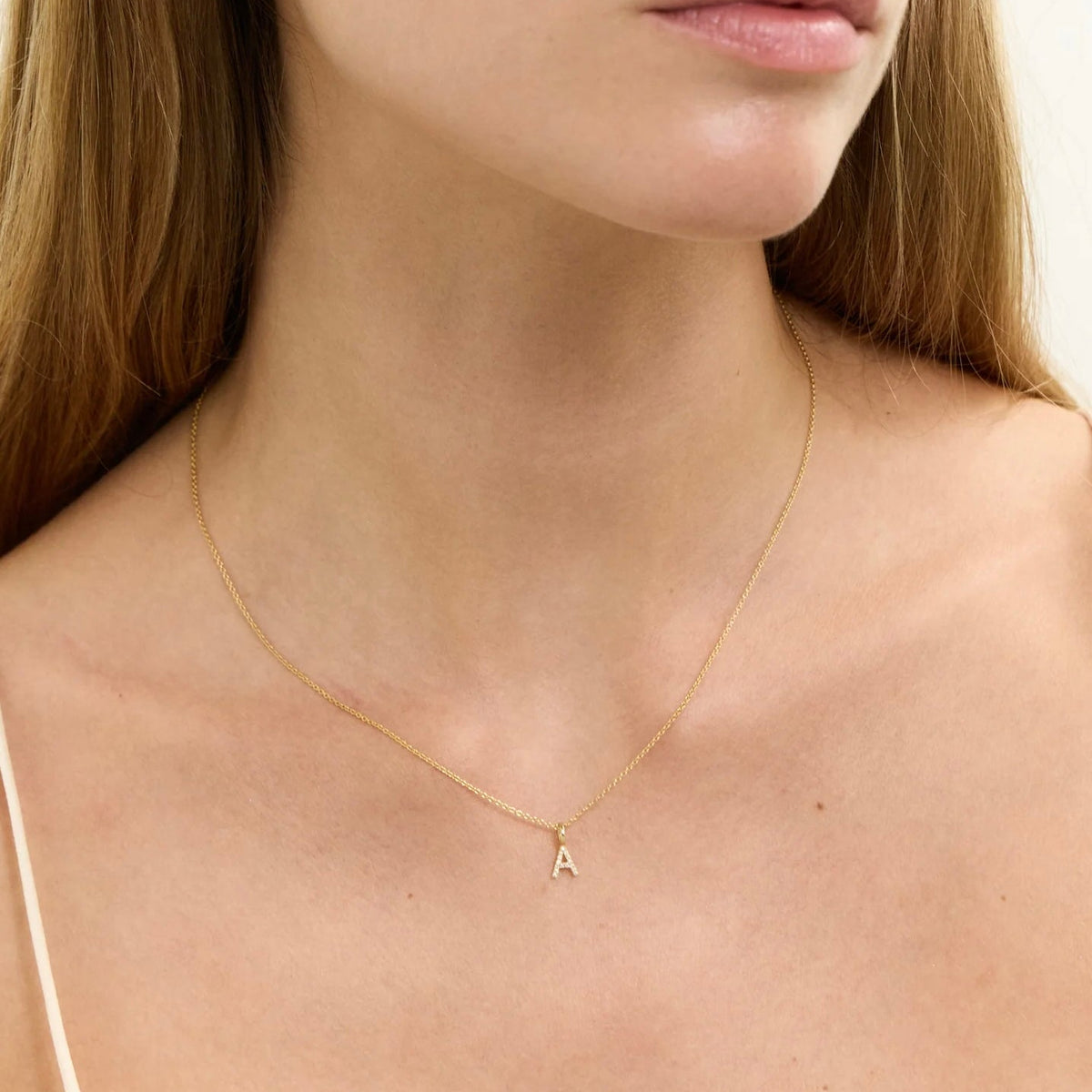 Diamond Alphabet Necklace