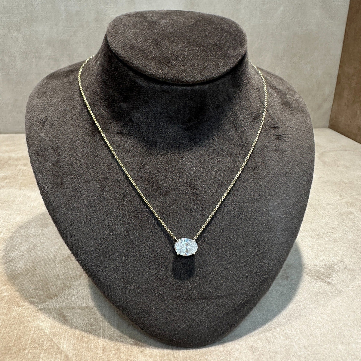 2 ct Oval Solitaire Necklace