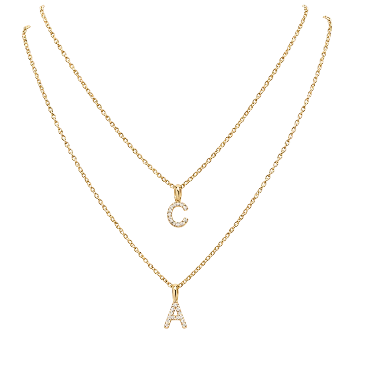 Diamond Alphabet Necklace