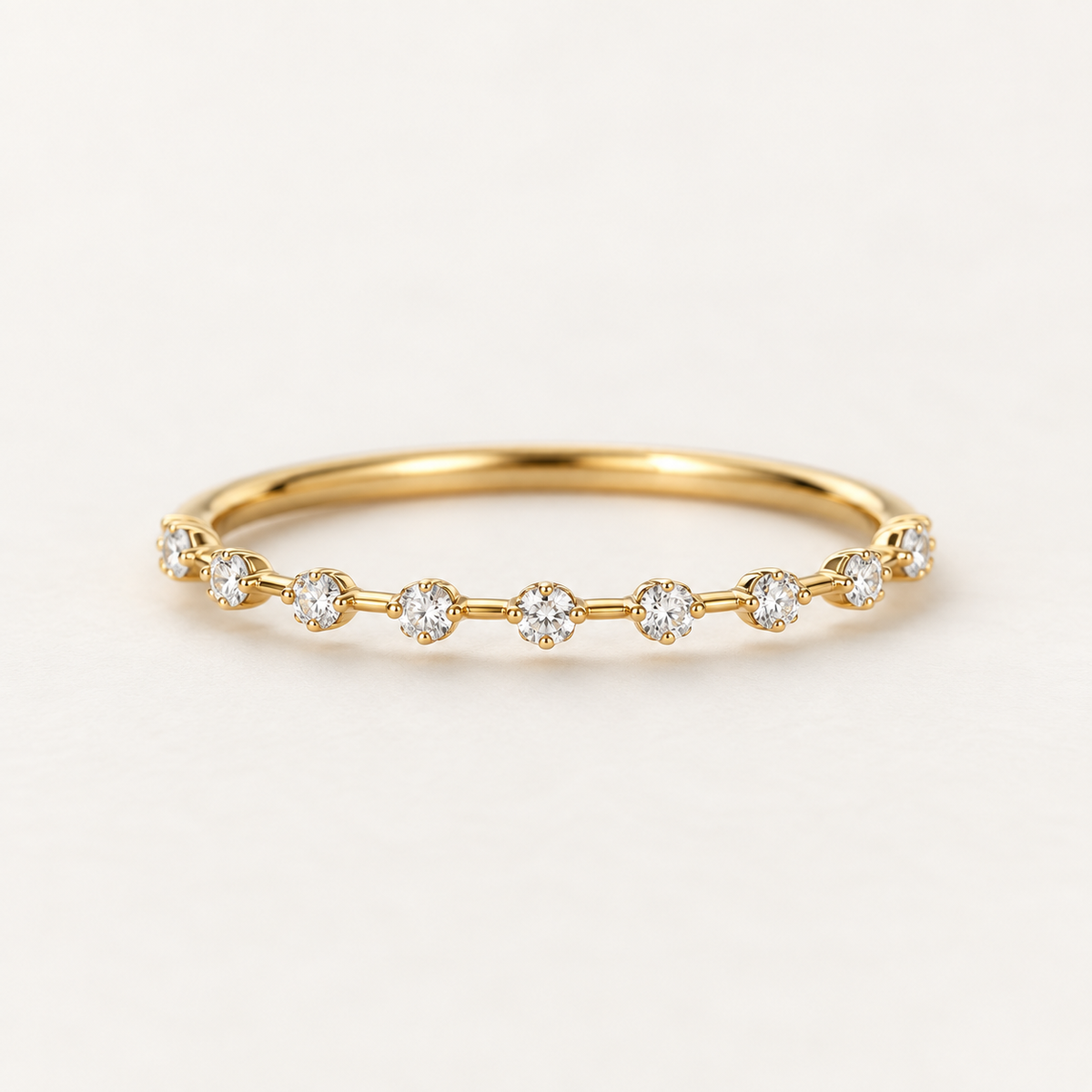 Nine Lab-grown Diamond Ring