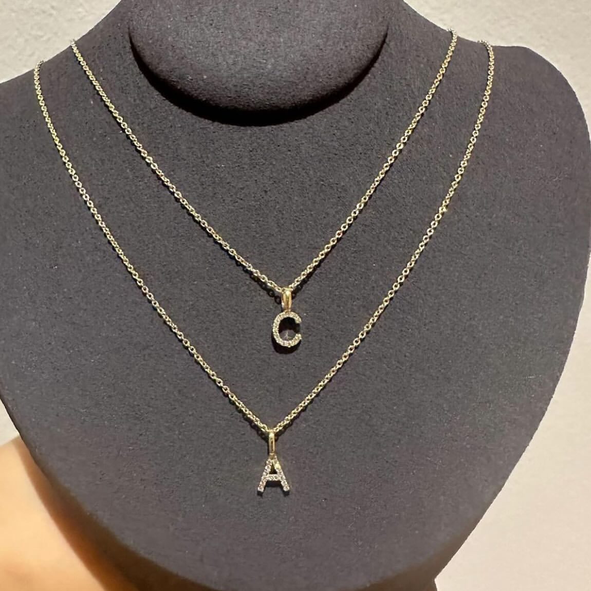 Diamond Alphabet Necklace
